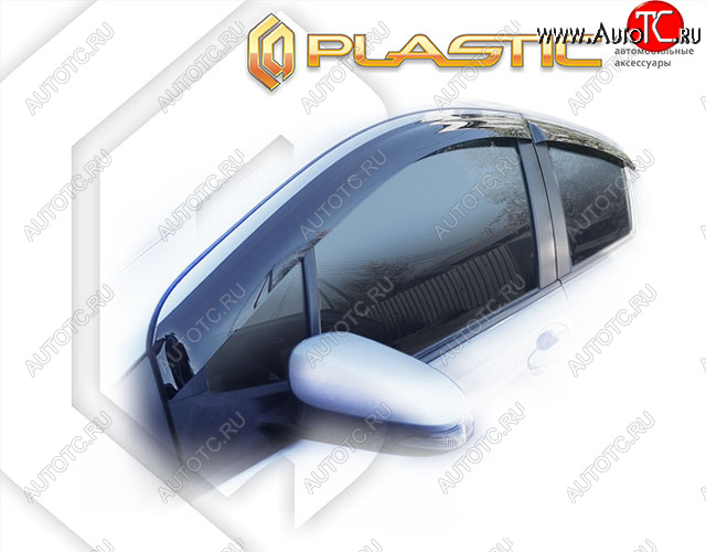 2 079 р. Дефлектора окон CA-Plastic  Toyota Vitz  XP130 (2010-2014) хэтчбэк 5 дв. дорестайлинг (Classic полупрозрачный, Без хром. молдинга)  с доставкой в г. Воронеж
