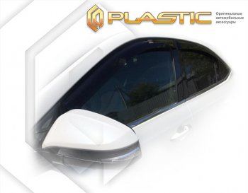 2 079 р. Дефлектора окон CA-Plastic Toyota Harrier XU60 дорестайлинг (2013-2017) (серия Classic полупрозрачный, Без хром. молдинга)  с доставкой в г. Воронеж. Увеличить фотографию 2