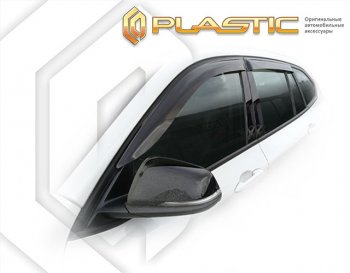 Ветровики дверей CA-Plastic BMW X1 F48 рестайлинг (2019-2022) (Classic полупрозрачный)