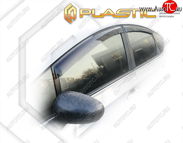 1 999 р. Дефлектора окон CA-Plastic  Toyota Prius ( Alfa лифтбек,  Alfa универсал) (2011-2025) рестайлинг, рестайл (Classic полупрозрачный, Без хром. молдинга)  с доставкой в г. Воронеж