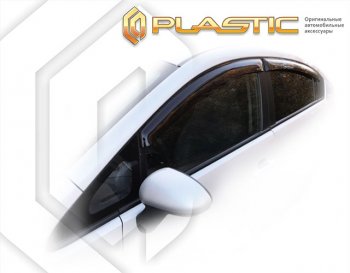 Дефлектора окон (Американская сборка) CA-Plastic KIA Rio 3 QB дорестайлинг седан (2011-2015) (Classic полупрозрачный)
