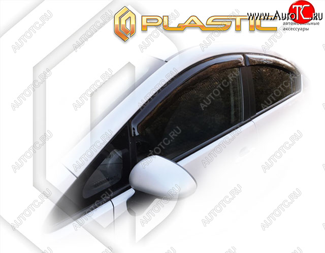 1 999 р. Дефлектора окон (Американская сборка) CA-Plastic  KIA Rio  3 QB (2011-2015) дорестайлинг седан (Classic полупрозрачный)  с доставкой в г. Воронеж
