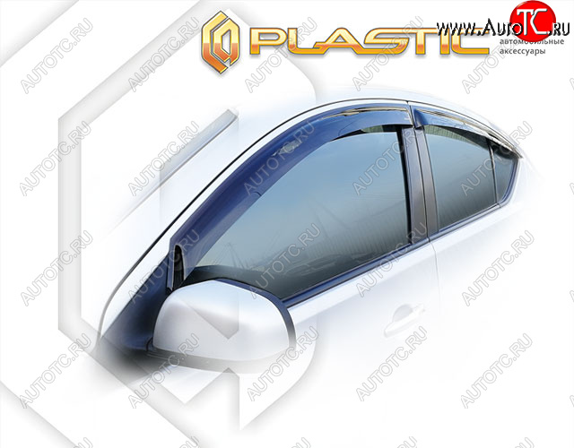 2 079 р. Дефлектора окон CA-Plastic Nissan Latio N17 седан правый руль дорестайлинг (2014-2016) (Classic полупрозрачный)  с доставкой в г. Воронеж
