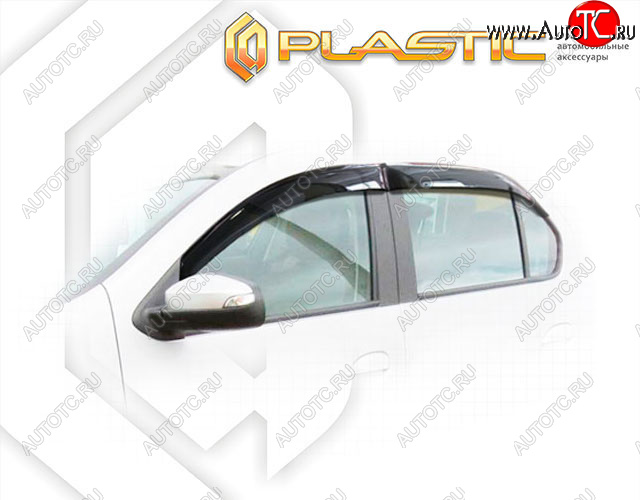 2 099 р. Дефлектора окон CA-Plastic Renault Logan 2 рестайлинг (2018-2025) (Classic полупрозрачный)  с доставкой в г. Воронеж