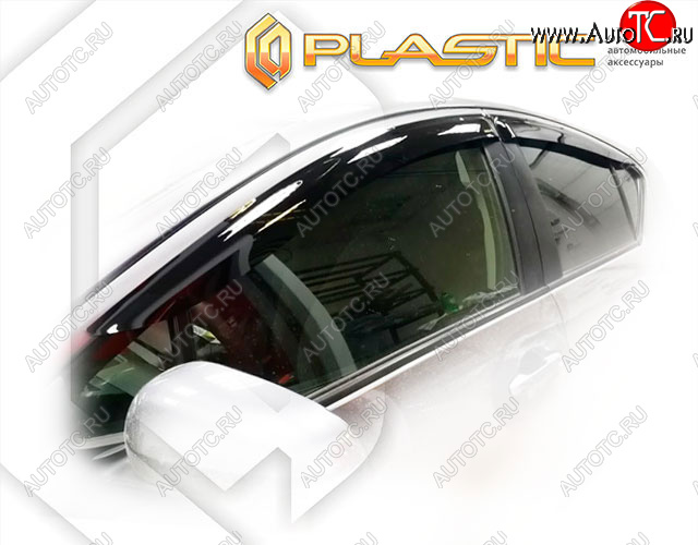 1 999 р. Дефлектора окон CA-Plastic  Toyota Aqua  P10 (2017-2021) 2-ой рестайлинг (Classic полупрозрачный, Без хром. молдинга)  с доставкой в г. Воронеж
