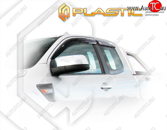 1 999 р. Ветровики дверей CA-Plsastic AUTOMODEL} Ford Ranger RapCab рестайлинг (2015-2021) (Classic полупрозрачный)  с доставкой в г. Воронеж