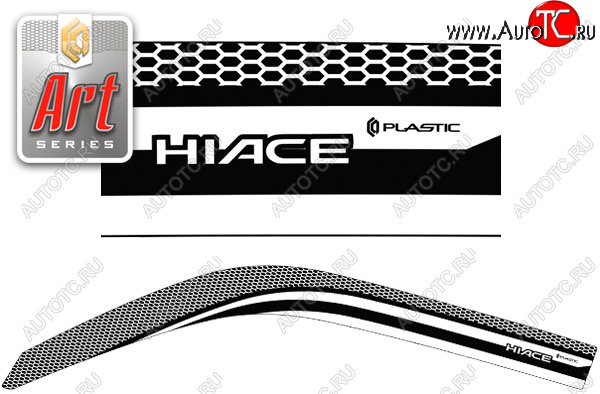 2 079 р. Дефлектора окон (правый руль) CA-Plastic  Toyota Hiace  H200 (2004-2017) минивэн (Япония) дорестайлинг , минивэн (Япония) 1-ый рестайлинг, минивэн (Япония) 2-ой рестайлинг, минивэн (Япония) 3-ий рестайлинг (Серия Art графит, без хром. молдинга)  с доставкой в г. Воронеж