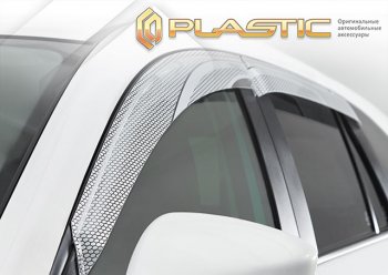 2 159 р. Ветровики дверей CA-Plastic  Mazda Demio  3 DE (2007-2014) дорестайлинг, рестайлинг (Серия Art серебро)  с доставкой в г. Воронеж. Увеличить фотографию 2