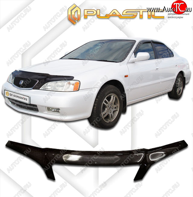 2 399 р. Дефлектор капота (exclusive) CA-Plastic  Honda Saber  2 (1998-2001) дорестайлинг (Classic чёрный, Без надписи)  с доставкой в г. Воронеж
