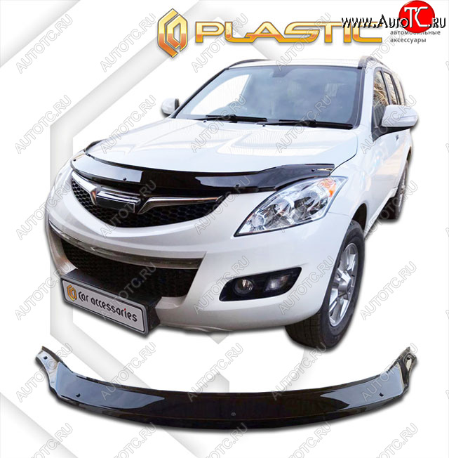 2 899 р. Дефлектор капота (exclusive) CA-Plastic  Haval H5 (2020-2023) рестайлинг (Classic чёрный, Без надписи)  с доставкой в г. Воронеж