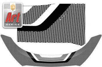 Дефлектор капота CA-Plastic Exclusive Hyundai IX35  LM (2009-2018) дорестайлинг, рестайлинг (Art графит)