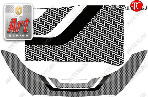 2 879 р. Дефлектор капота CA-Plastic Exclusive  Hyundai IX35  LM (2009-2018) дорестайлинг, рестайлинг (Art графит)  с доставкой в г. Воронеж