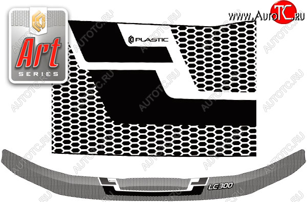 3 199 р. Дефлектор капота CA-Plastic exclusive  Toyota Land Cruiser  J300 (2021-2025) дорестайлинг (серия Art серебро)  с доставкой в г. Воронеж