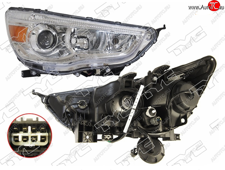 14 399 р. Правая фара (галоген, с электрокорректором) TYC Mitsubishi ASX дорестайлинг (2010-2012)  с доставкой в г. Воронеж