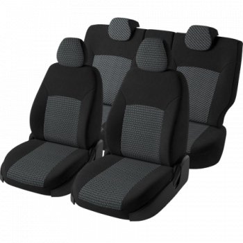 5 399 р. Чехлы сидений Lord Autofashion Дублин (жаккард, цельное заднее сиденье, 2 передних подголовника)  Лада нива 4х4  2131 (2019-2021) Урбан 5 дв. рестайлинг (Чёрный, зигзаг)  с доставкой в г. Воронеж. Увеличить фотографию 4