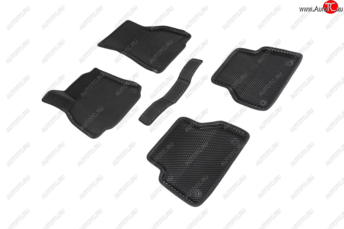 5 699 р. Коврики в салон EVA (3D, ромб, чёрные) Seintex Audi A6 (C8) седан дорестайлинг (2018-2023)  с доставкой в г. Воронеж