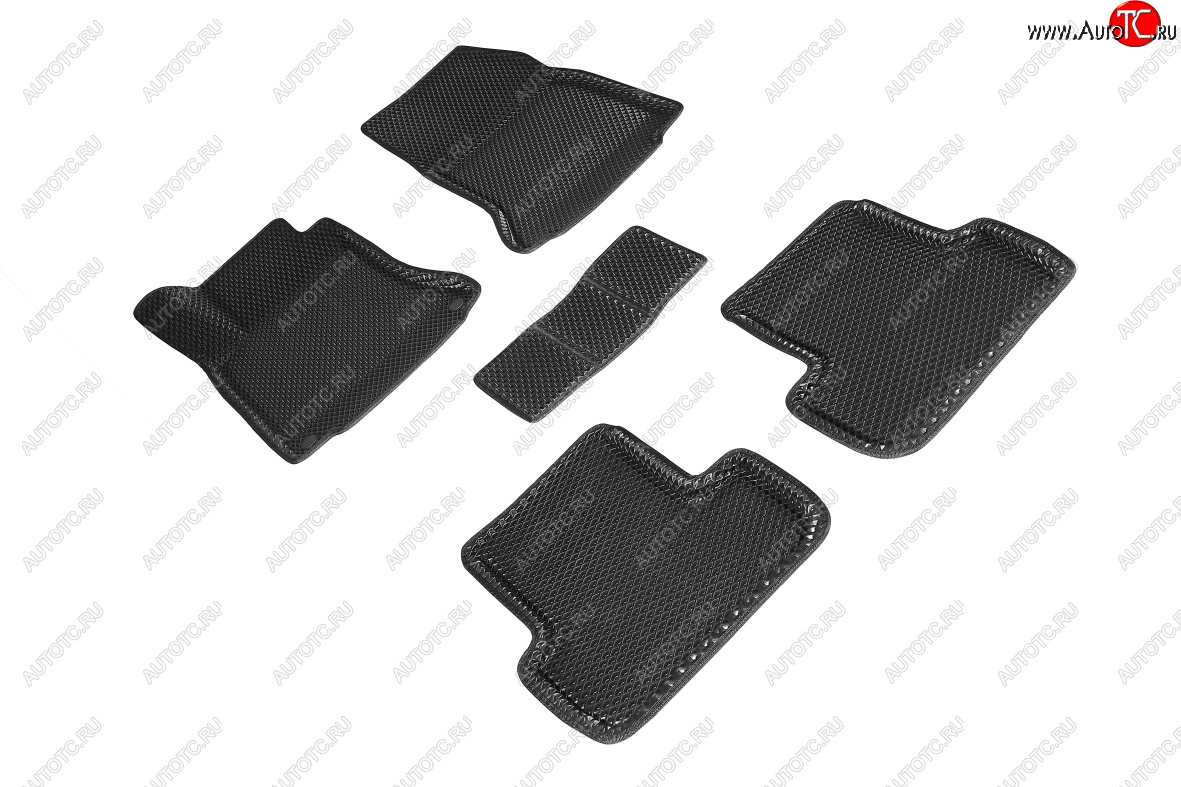 6 299 р. Коврики в салон EVA (3D, ромб, чёрные) Seintex  Mercedes-Benz A class  W176 (2012-2015) дорестайлинг, хэтчбэк 5 дв.  с доставкой в г. Воронеж