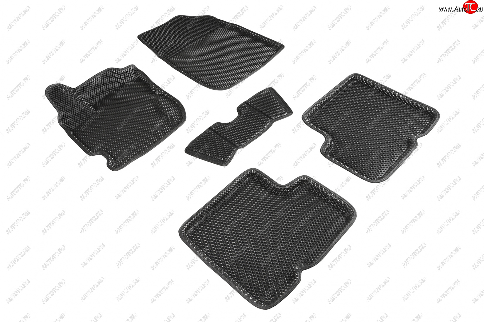 5 399 р. Коврики в салон EVA (3D, ромб, чёрные) Seintex Renault Duster HS рестайлинг (2015-2021)  с доставкой в г. Воронеж