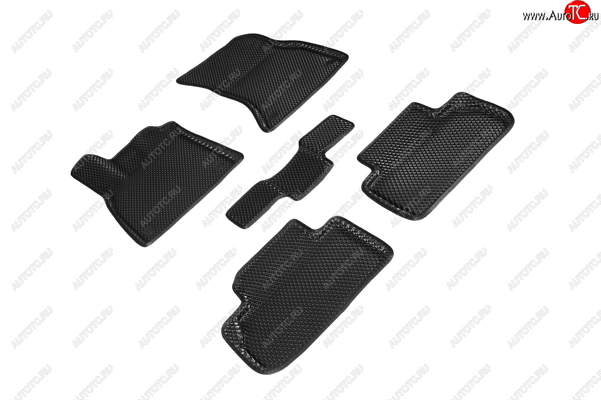 5 699 р. Коврики в салон EVA (3D, ромб, чёрные) Seintex  Audi Q5  FY (2020-2022) рестайлинг  с доставкой в г. Воронеж