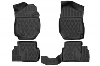 2 969 р. Коврики 3D в салон подходят для SUZUKI Jimny JB64 2018-, 4шт. (полиуретан)  Сузуки Джимни SUZUKI 990nf-78r61-000  с доставкой в г. Воронеж. Увеличить фотографию 1