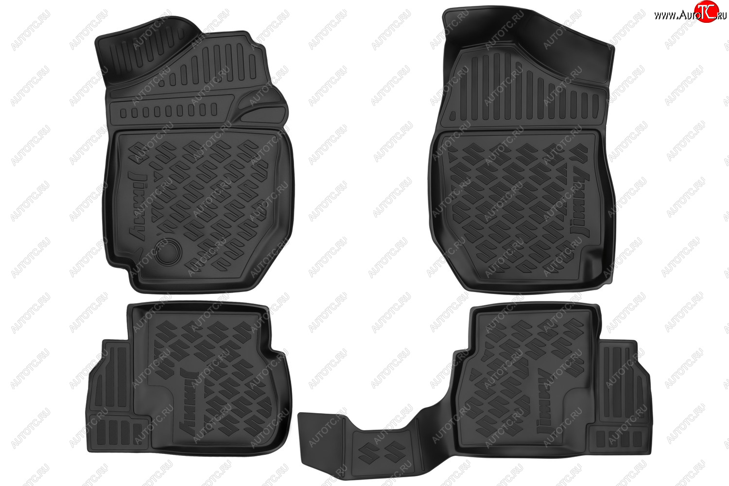2 969 р. Коврики 3D в салон подходят для SUZUKI Jimny JB64 2018-, 4шт. (полиуретан)  Сузуки Джимни SUZUKI 990nf-78r61-000  с доставкой в г. Воронеж