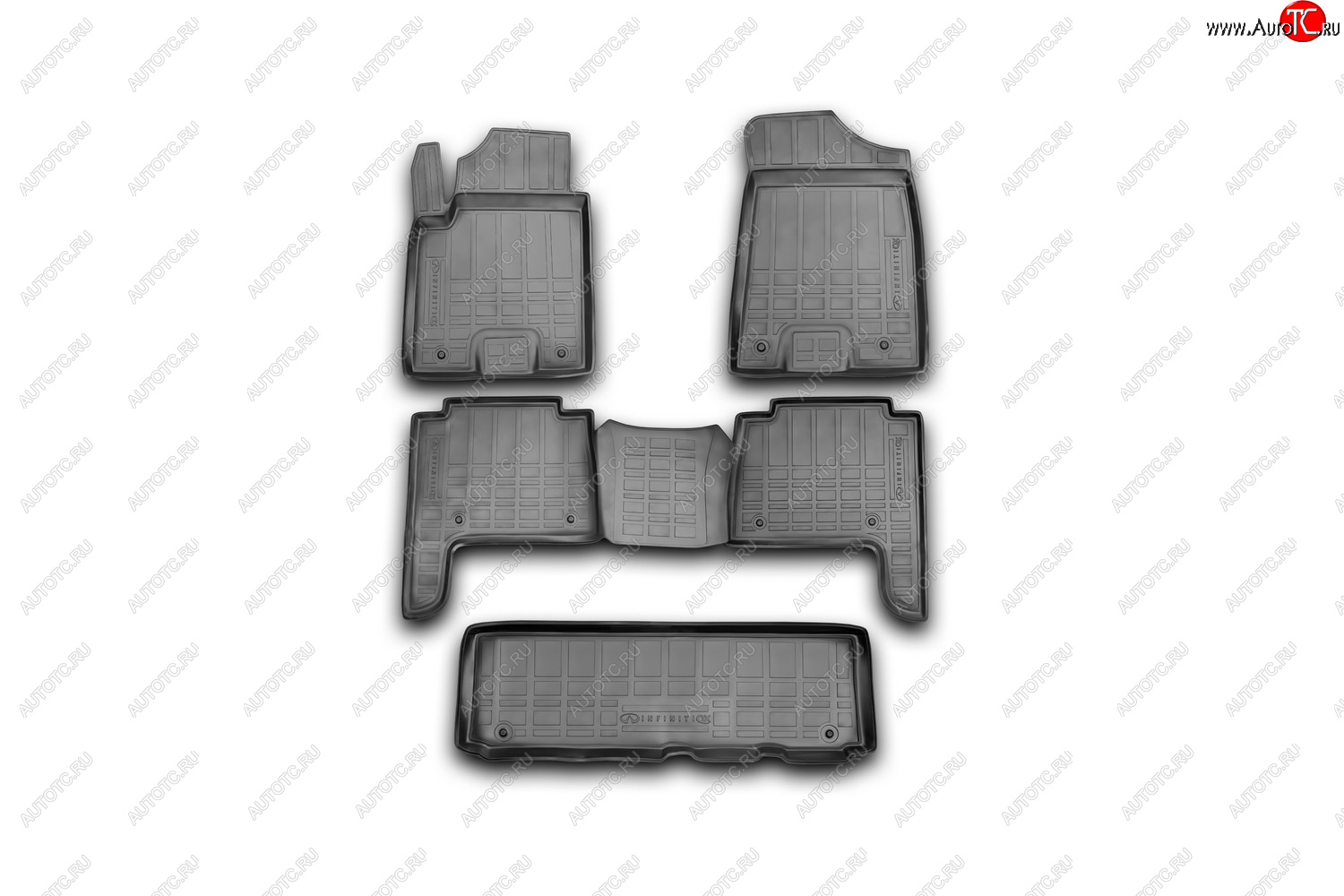 2 199 р. Комплект ковриков в салон (полиуретан, чёрные) INFINITI INFINITI QX56 Z62 (2010-2013)  с доставкой в г. Воронеж