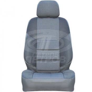 3 999 р. Чехлы сидений (экокожа-жаккард, сплош, №1) Петров А10  Renault Duster  HS (2015-2021) рестайлинг (Серый)  с доставкой в г. Воронеж. Увеличить фотографию 2
