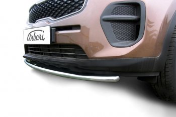 25 649 р. Защита переднего бампера (диаметр 42 мм) Arbori  KIA Sportage  4 QL (2016-2018) дорестайлинг  с доставкой в г. Воронеж. Увеличить фотографию 2