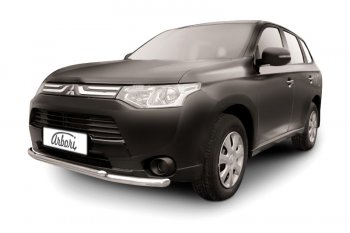 21 599 р. Защита переднего бампера двойная (диаметр 57+42 мм) Arbori  Mitsubishi Outlander  GF (2012-2014) дорестайлинг  с доставкой в г. Воронеж. Увеличить фотографию 1