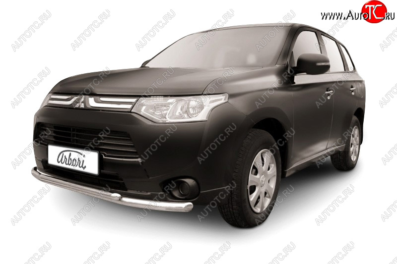 5 799 р. Защита переднего бампера двойная (диаметр 57+42 мм) Arbori  Mitsubishi Outlander  GF (2014-2016) 1-ый рестайлинг  с доставкой в г. Воронеж