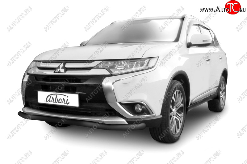 13 999 р. Защита переднего бампера (диаметр 57 мм) Arbori Mitsubishi Outlander GF 2-ой рестайлинг (2015-2018)  с доставкой в г. Воронеж