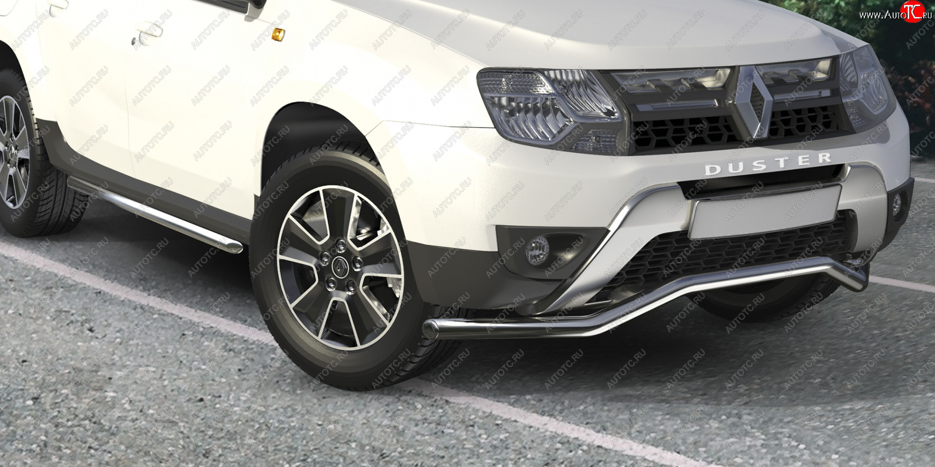 24 699 р. Защита порогов (труба диаметр 57) Arbori  Renault Duster  HS (2015-2021) рестайлинг  с доставкой в г. Воронеж