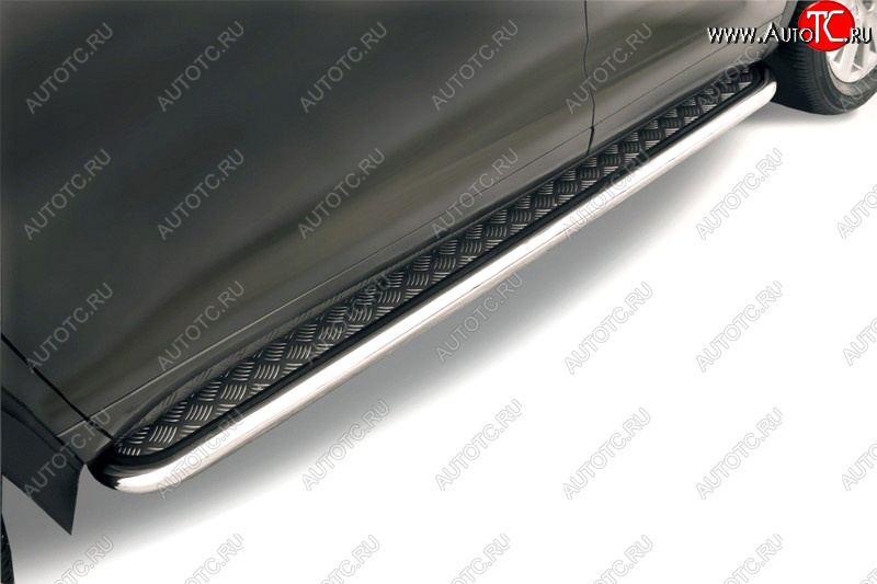 38 599 р. Защита порогов с подножкой (усиленная диаметр 57) Arbori  Toyota Highlander  XU50 (2013-2017) дорестайлинг  с доставкой в г. Воронеж