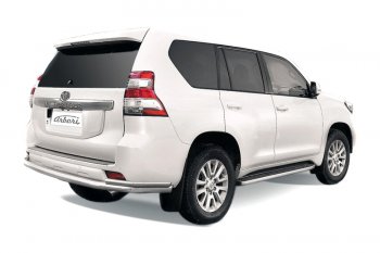 Защита заднего бампера двойная (диаметр 76+42) Arbori Toyota Land Cruiser Prado  J150 (2013-2017) 1-ый рестайлинг