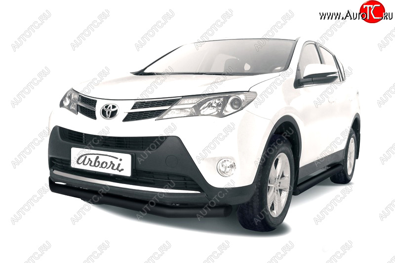 10 549 р. Защита переднего бампера (диаметр 76 мм) Arbori  Toyota RAV4  XA40 (2012-2015) 5 дв. дорестайлинг  с доставкой в г. Воронеж