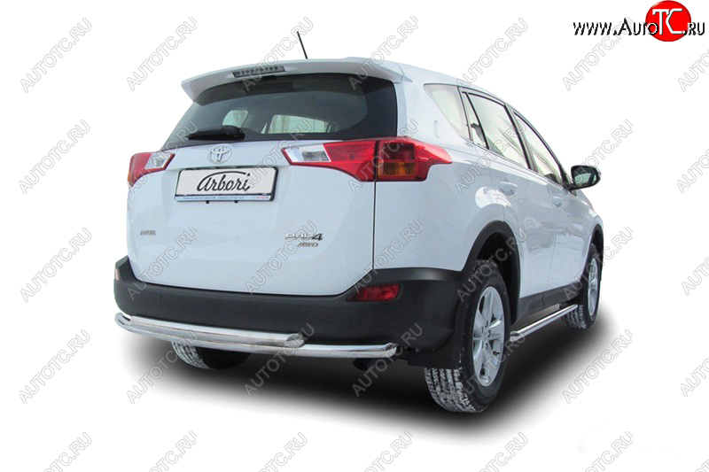 26 399 р. Защита заднего бампера двойная (диаметр 57+57) Arbori  Toyota RAV4  XA40 (2012-2015) 5 дв. дорестайлинг  с доставкой в г. Воронеж