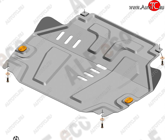 13 399 р. Защита картера двигателя и КПП (V-1,5) Alfeco  Chevrolet Cobalt (2011-2016) седан дорестайлинг (Алюминий 4 мм)  с доставкой в г. Воронеж