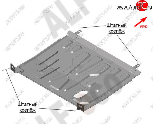 10 449 р. Защита картера двигателя и КПП (V-1,6 AКПП) Alfeco  Datsun on-DO (2014-2019) седан дорестайлинг (Алюминий 4 мм)  с доставкой в г. Воронеж