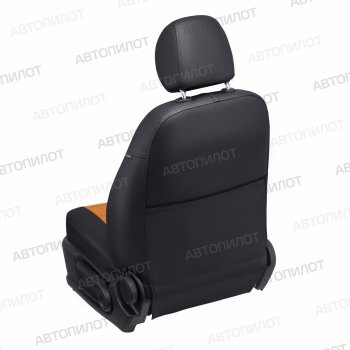 13 849 р. Чехлы на сиденья (экокожа, 60/40) Автопилот Audi 80 B4 седан (1992-1996) (черный/оранж)  с доставкой в г. Воронеж. Увеличить фотографию 3