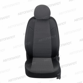 13 649 р. Чехлы на сиденья (экокожа/велюр, з.подг - горбы) Автопилот Audi 80 B3 седан (1986-1991) (черный/федерер)  с доставкой в г. Воронеж. Увеличить фотографию 4