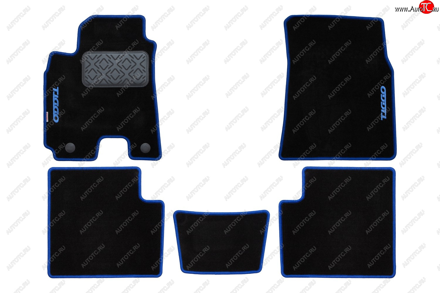 7 199 р. Коврики салона (текстиль) Element Chery Tiggo 3 (2014-2020) (Чёрные)  с доставкой в г. Воронеж