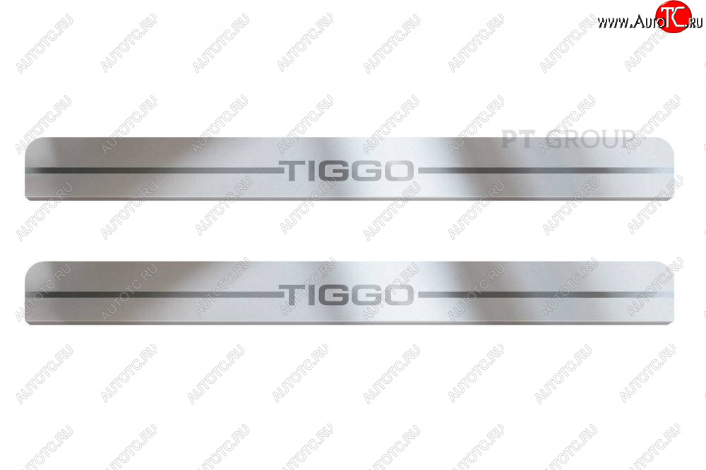 2 499 р. Пороги накладки Petroil Tuning  Chery Tiggo 7 PRO (2019-2025) (полированная нержавейка)  с доставкой в г. Воронеж