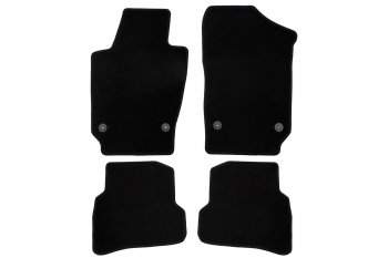 Коврики салона (текстиль) Klever Econom Seat Ibiza 6J,6P хэтчбэк 5 дв.  рестайлинг (2012-2016) (Чёрные)