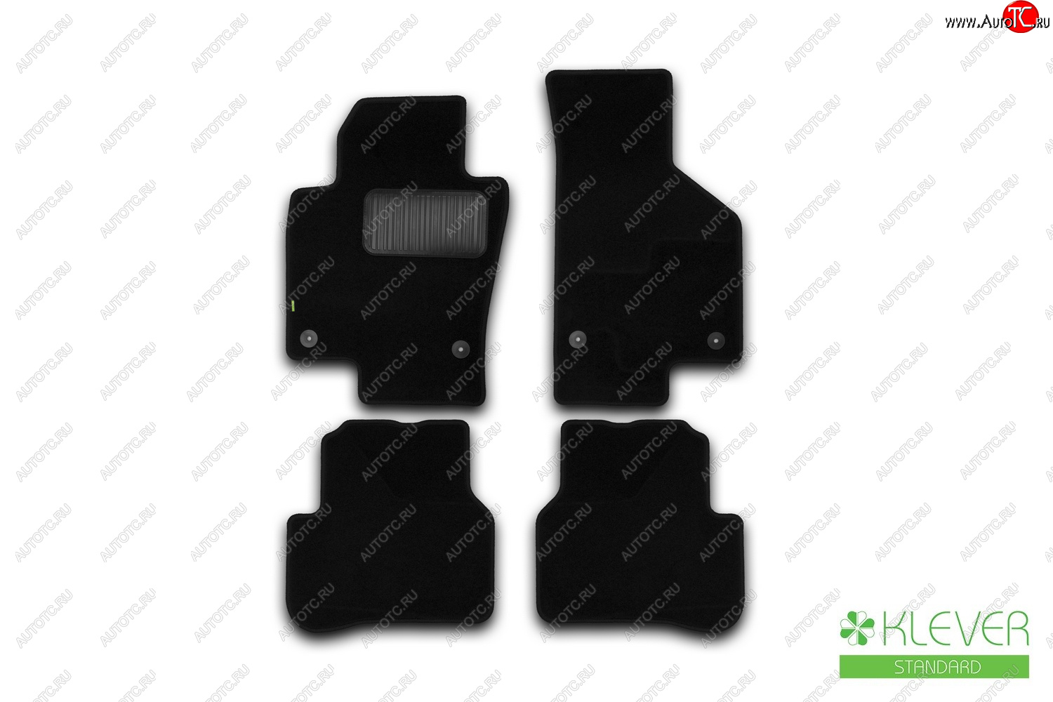 12 799 р. Комплект ковриков в салон (чёрные, текстиль) Klever Standard Volkswagen Passat B7 седан (2010-2015)  с доставкой в г. Воронеж