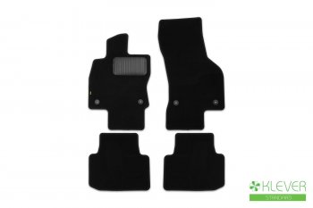 Комплект ковриков в салон (чёрные, текстиль) Klever Standard Volkswagen Passat ( B8,  B8.5) (2015-2025) седан дорестайлинг, седан рестайлинг