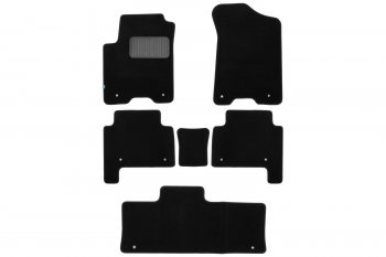 Коврики салона (текстиль) Klever Premium Nissan Patrol 6 Y62 дорестайлинг (2010-2014) (Чёрные)