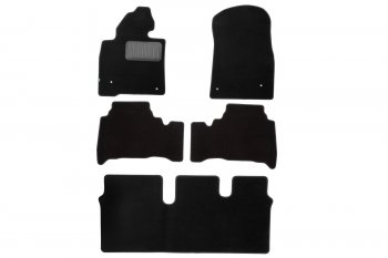 Коврики салона (текстиль) Klever Premium Toyota Land Cruiser 200 дорестайлинг (2007-2012) (Чёрные)