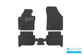 Коврики салона (текстиль) Klever Premium Volkswagen Touran 1T 1-ый рестайлинг минивэн (2006-2010) (Чёрные)