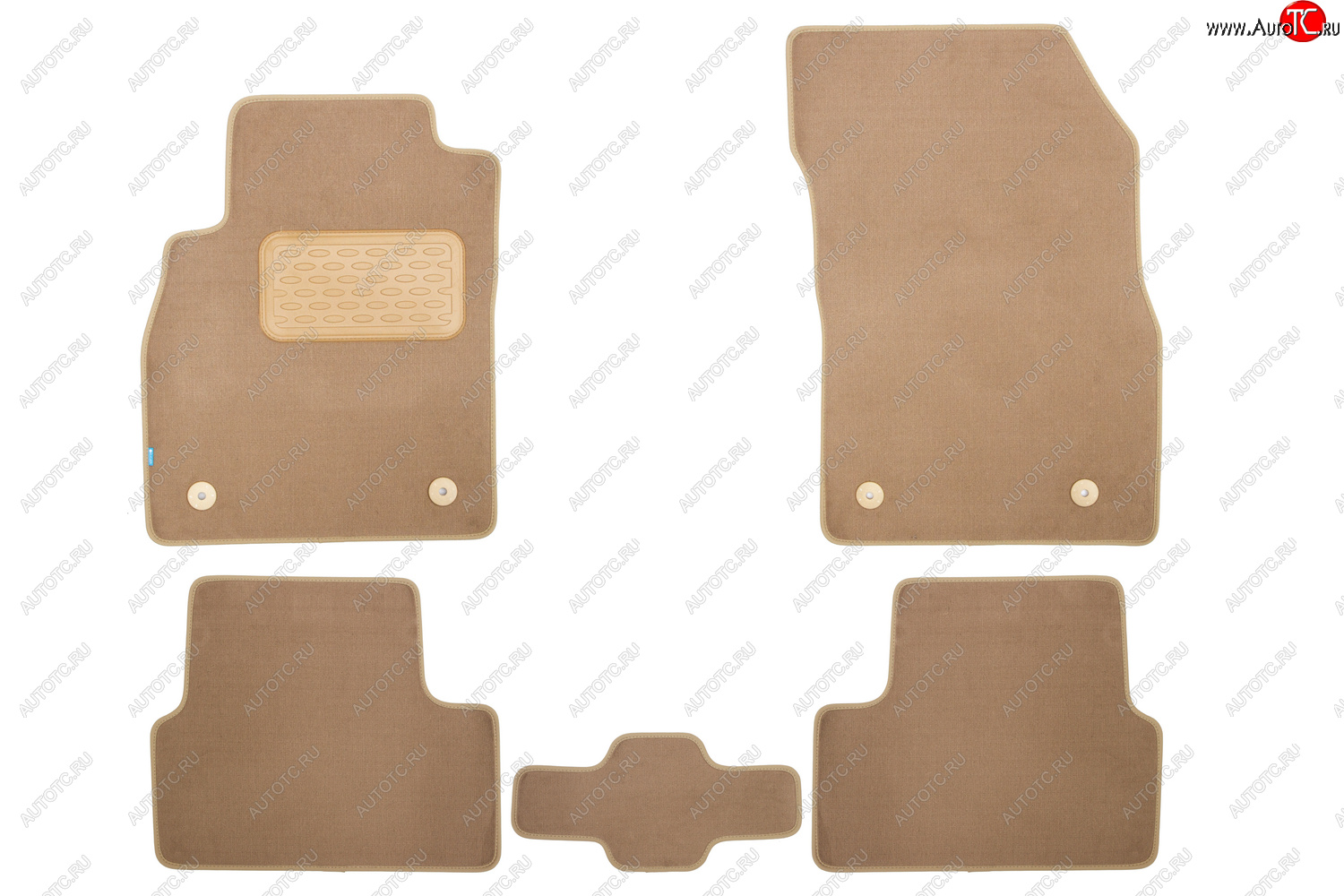 429 р. Коврики в салон Klever Premium CHEVROLET Cruze 2009-2012, 2012-2015, сед., хб., 5 шт. (текстиль, беж Klever klever04081322112kh  с доставкой в г. Воронеж