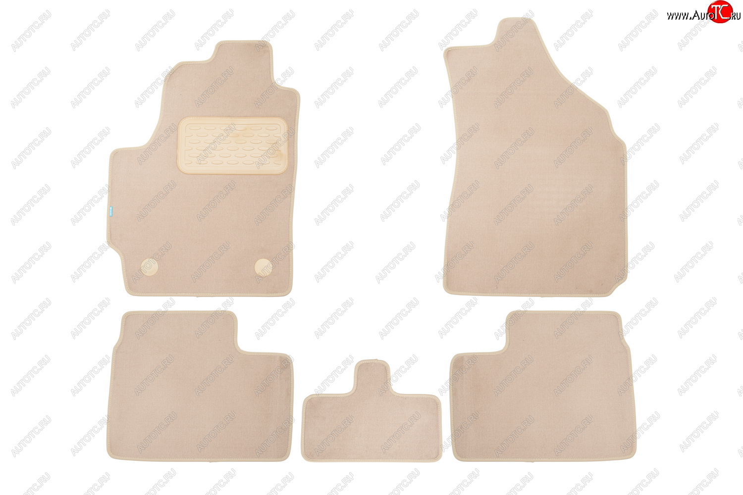 419 р. Коврики в салон Klever Premium DAEWOO Matiz 1998-2000, хб., 5 шт. (текстиль, бежевые)  Деу Матиз Klever klever04110422112kh  с доставкой в г. Воронеж
